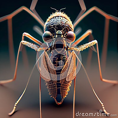 a close-up view of a mosquito Stock Photo
