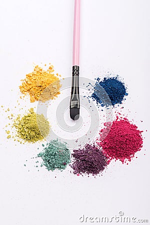 Close-up view of professional make-up brush Stock Photo