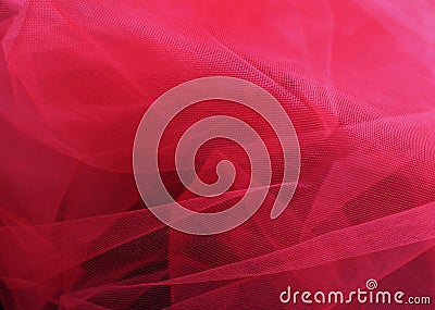 Red colored mesh fabric Stock Photo