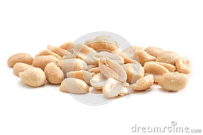 Close-up view roasted salted peanuts Stock Photo