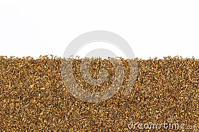 A close-up view of Rooibos tea area isolated on white background with place Stock Photo