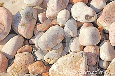 Close up view of smooth pebbles Stock Photo