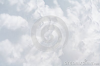 Soft gray fluffy clouds as background, textu Stock Photo