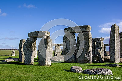 Close up view of Stonehenge monument. Stock Photo