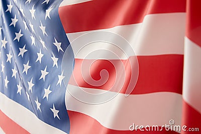 close up view of united states of america flag Stock Photo