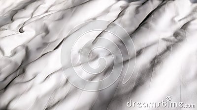 Close-up view of unmade white soft linen Stock Photo