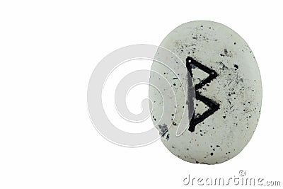 close-up of Viking stone runes,berkanan Stock Photo