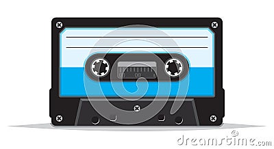 Close up of vintage audio tape Vector Illustration