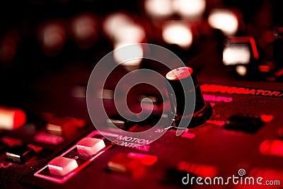 Close up of Vintage Synth Stock Photo