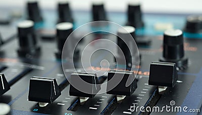 Close up of Vintage Synth Stock Photo