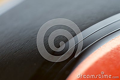 Close-up of Vinyl record music recording support Stock Photo