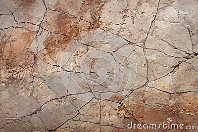 a close up of a wall with cracks in it Stock Photo