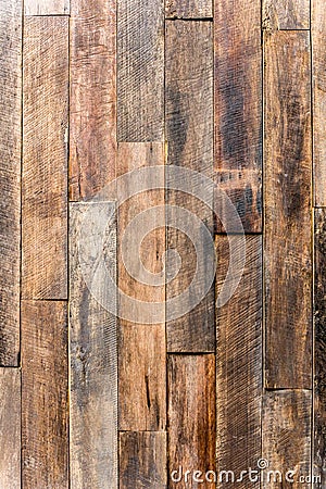 Close up of wall made of wooden planks wood texture background o Stock Photo