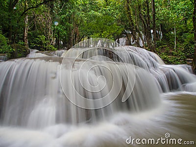 Close up of water rushing, Kanjanaburi Thailand Stock Photo