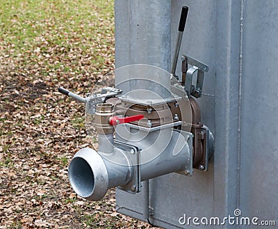 Close up water valve plumbing Stock Photo