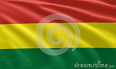 close up waving flag of Bolivia Stock Photo