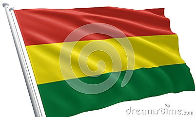 close up waving flag of Bolivia Stock Photo