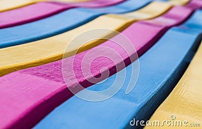 Close up of a wavy bench Stock Photo