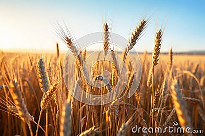 a close up of wheat Stock Photo