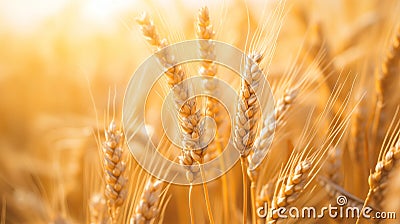 Close up of wheat ears in field Stock Photo