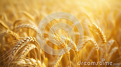 Close up of wheat ears in field Stock Photo