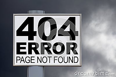 404 Error Page not found - Billboard Stock Photo