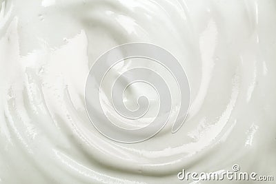 close up the white creamy homemade yogurt texture background Stock Photo