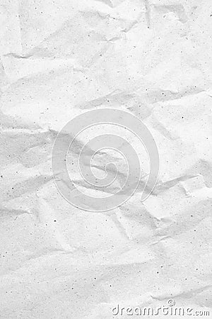 Close Up on White crumpled paper Stock Photo
