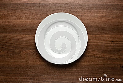 Empty plate at the table Stock Photo