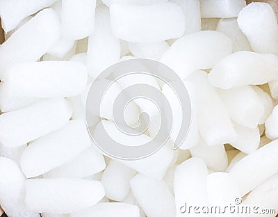 Close up of white foam shockproof texture background Stock Photo