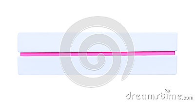 Close up white or gray empty box template with line pink border patterns isolated on white background with clipping path ,horizont Stock Photo