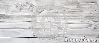 Close up of a white hardwood table with grey flooring, in monochrome photography Stock Photo