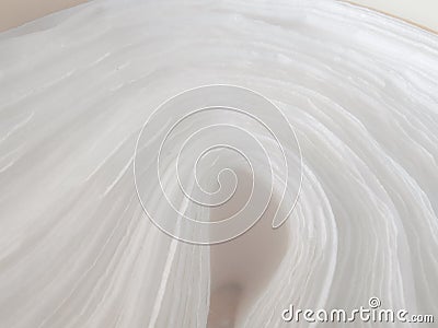 Close-up white paper roll texture. Stock Photo