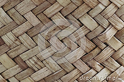 Close up on wicker woven mesh Stock Photo