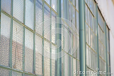Close-up of a window pane in San Francisco, California Stock Photo