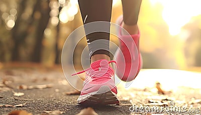 Close-up of woman athlete feet Stock Photo