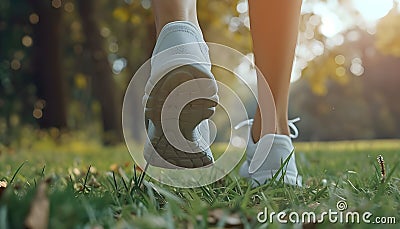 Close-up of woman athlete feet Stock Photo