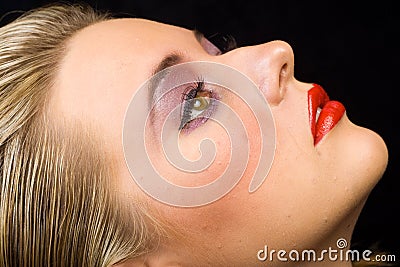 Close-up of woman's face Stock Photo