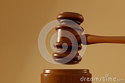 Close-up of a wooden judge's gavel Stock Photo