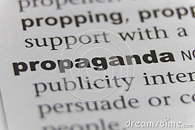 Close up of word propaganda Stock Photo