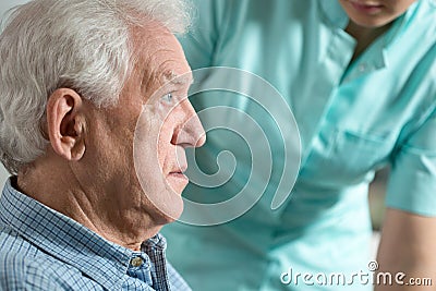 Close-up of worried man Stock Photo