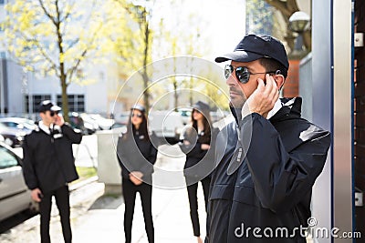 Close-up Of A Young Male Security Guard Stock Photo