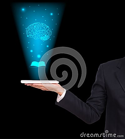 Close-upof business man brain Stock Photo