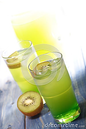 Close upof kiwi drink - studio shot Stock Photo