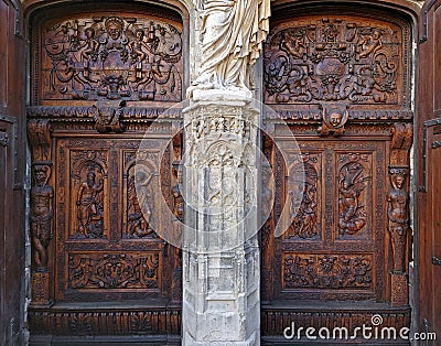 View of the historic church Saint Pierre in Avignon in France Stock Photo