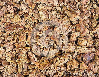 Close view cooked ground beef Stock Photo