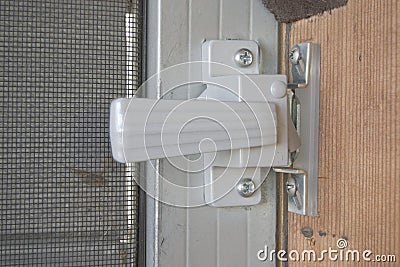 Screen Door Handle Stock Photo