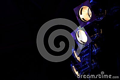 Concert reflector lights Stock Photo