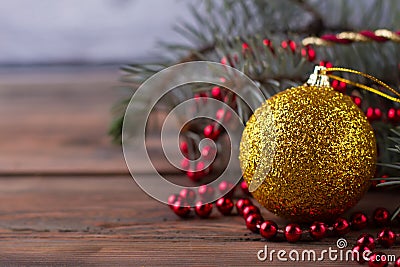 Close view on glitter bauble Stock Photo