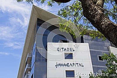 Close view of a modern office building in Sandton - Johannesburg Editorial Stock Photo